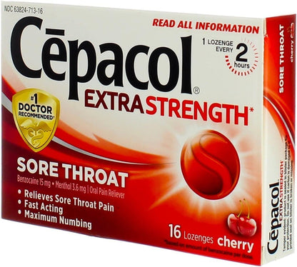 CEPACOL LOZENGE XSTR CHERRY 16CT