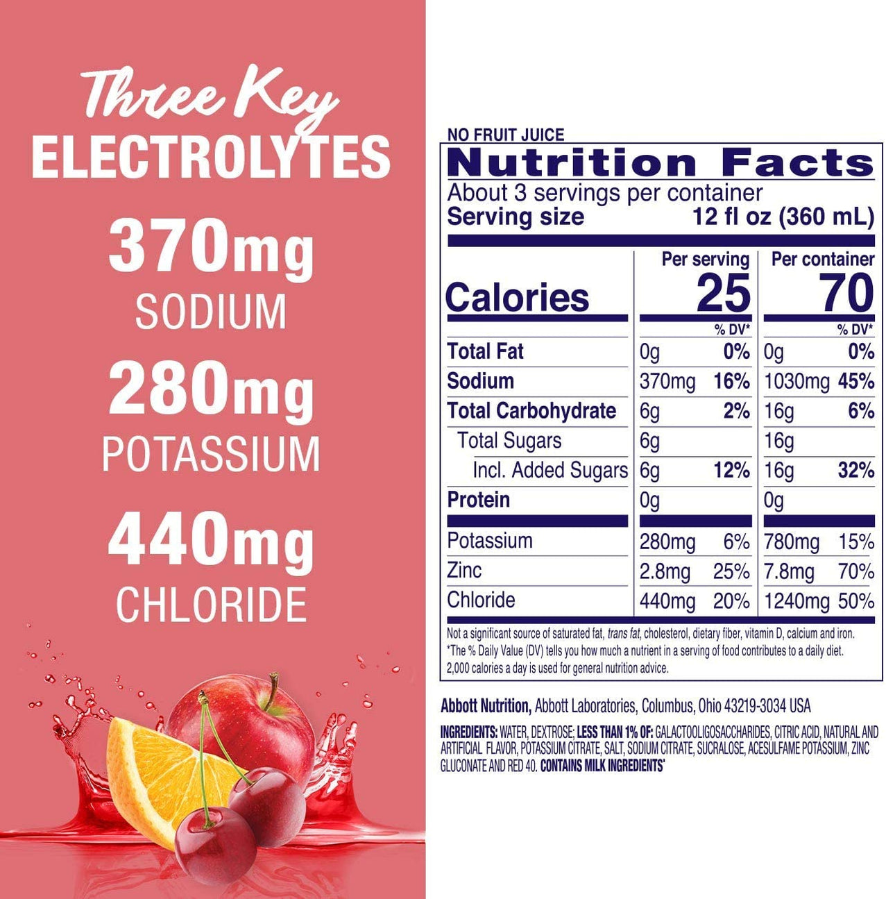PEDIALYTE ADV CARE CHRY PNCH LIQ RETL 1L