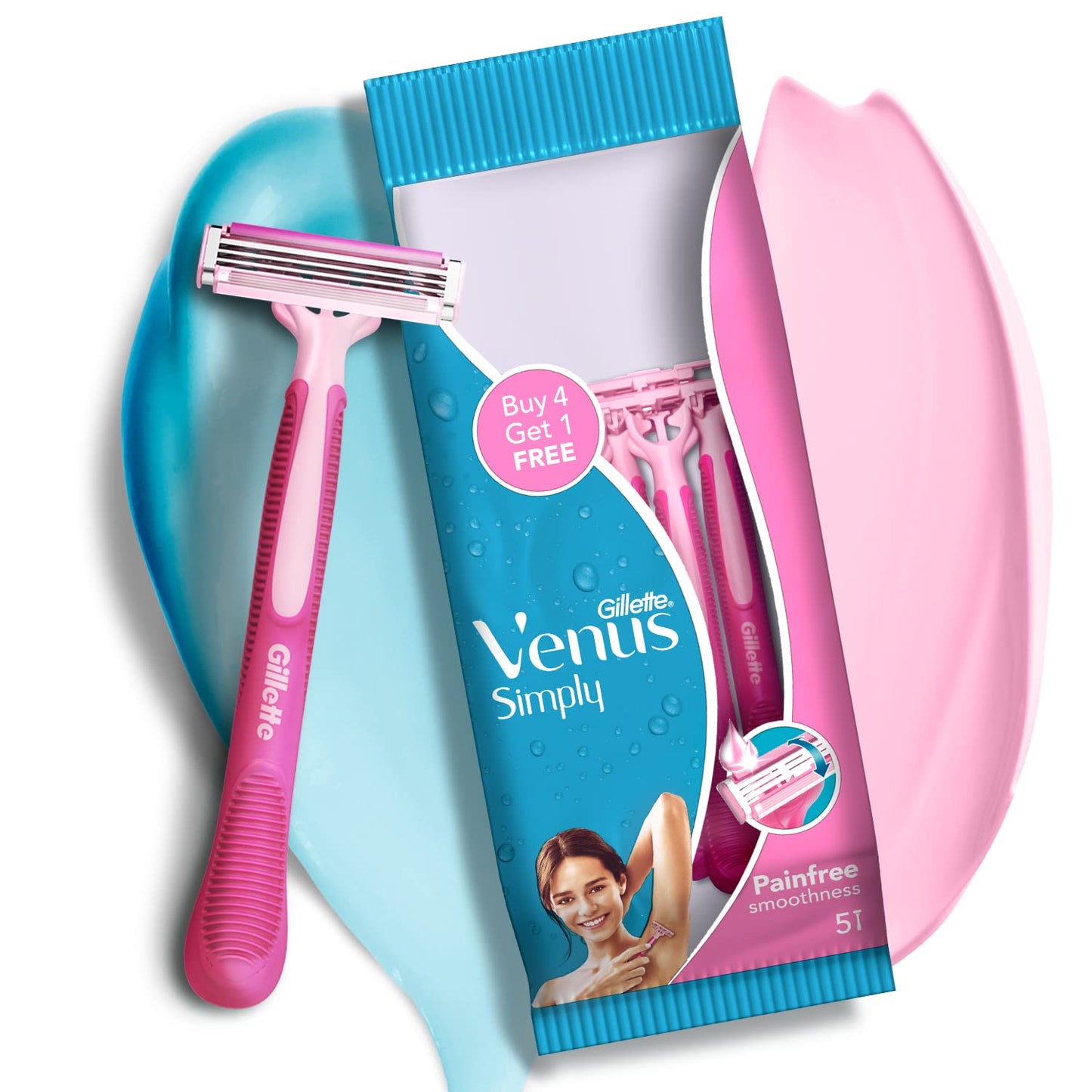 GILL SIMPLY VENUS RAZOR 4 PINK