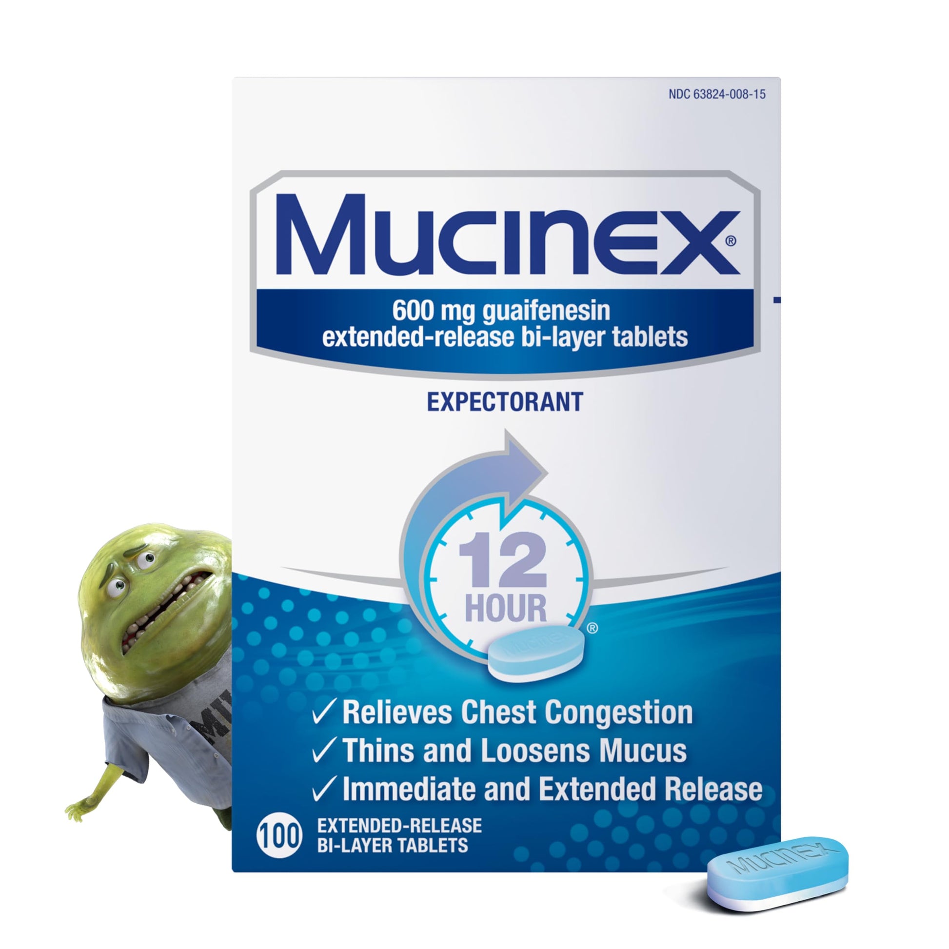 MUCINEX TB 600MG 100 ER BPK