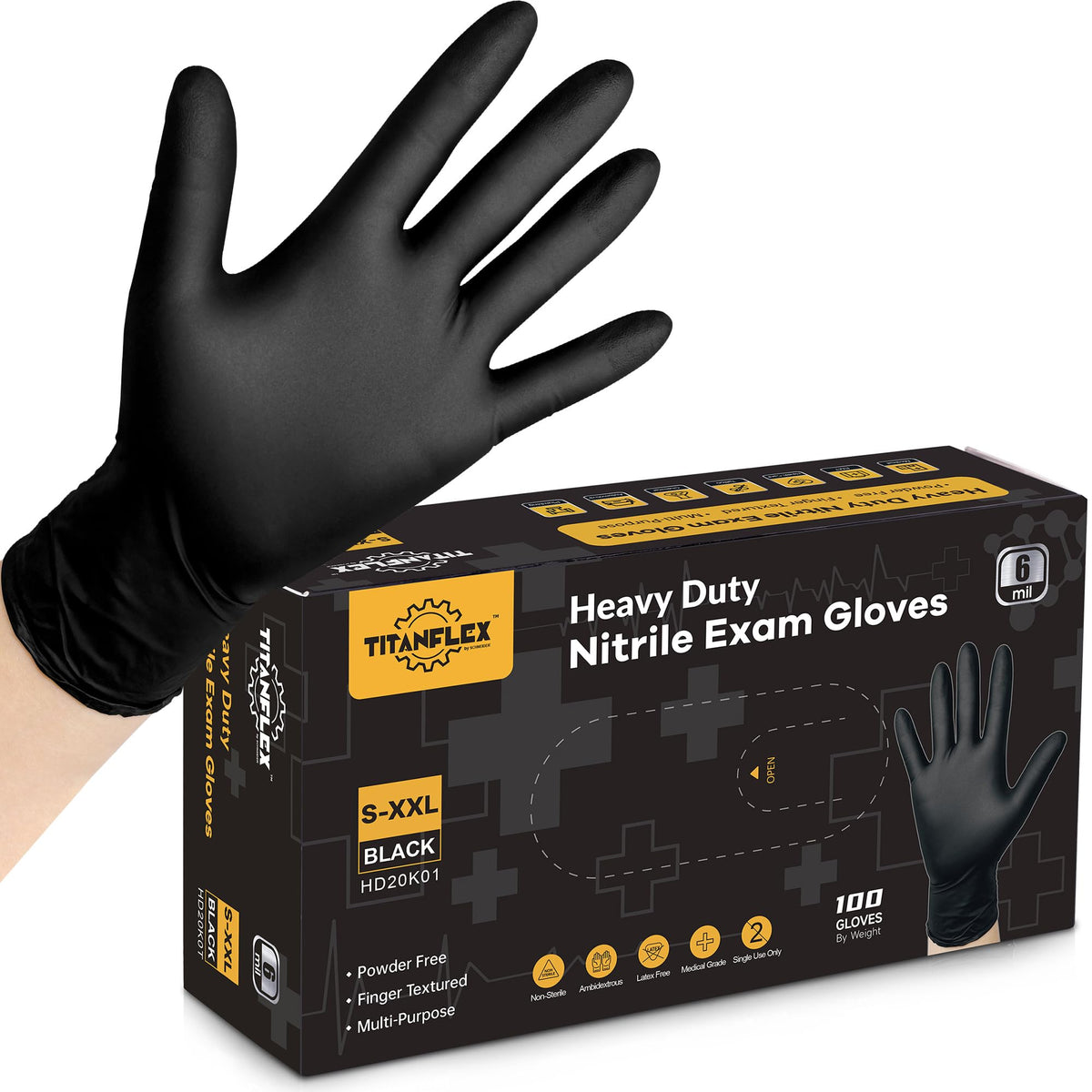 LDR  NITRILE EXAM GV 100 XL PWF