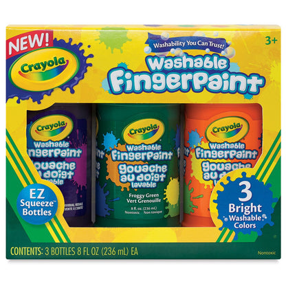 Crayola Washable Fingerpaints- Secondary Colors, 3 count