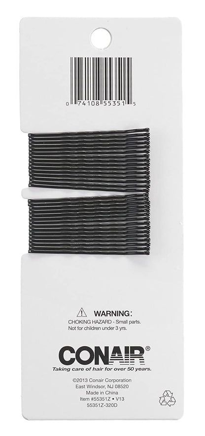CONAIR Styling Essentials Mini Pins - Matte Black, 36 count