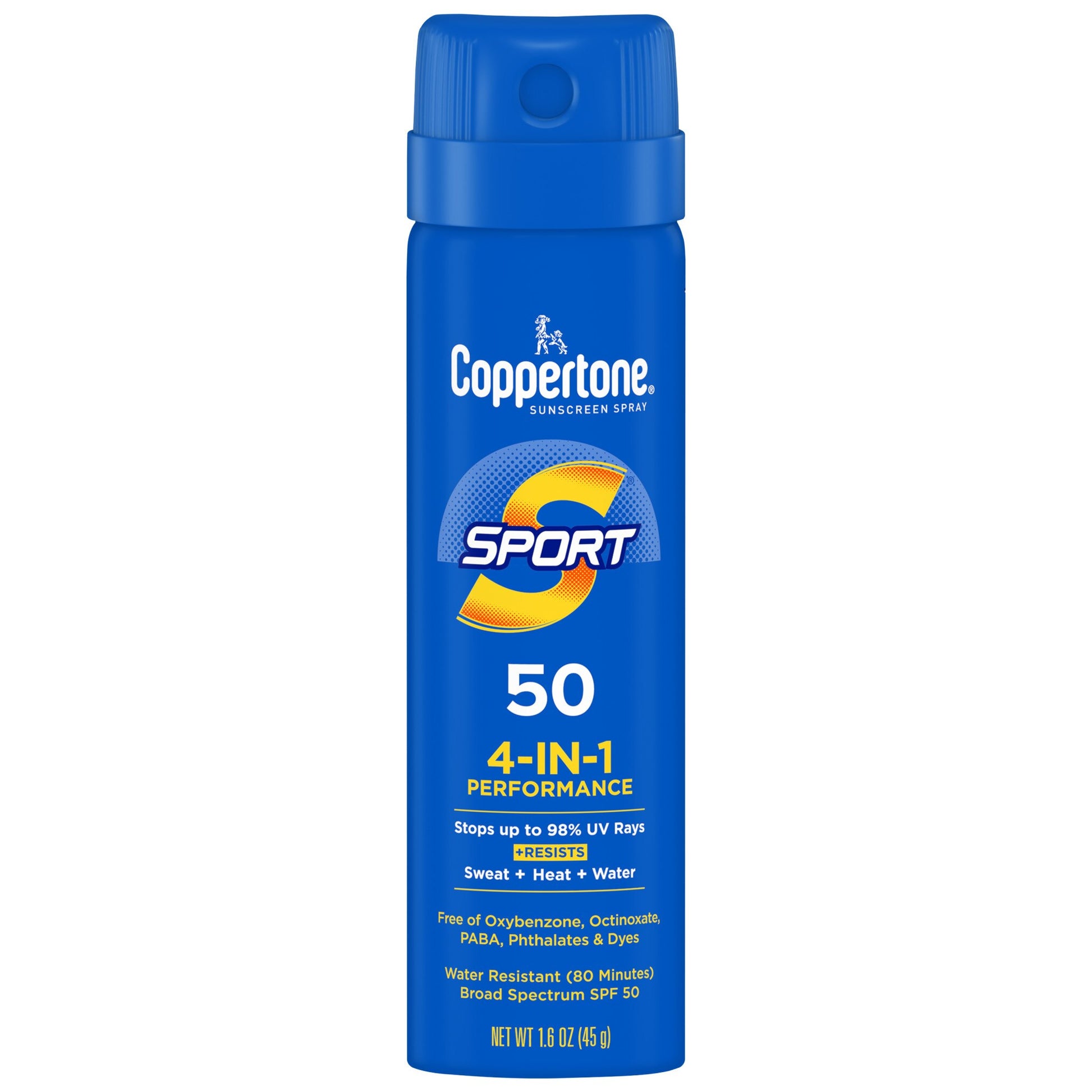 Coppertone Sport Water Resistant Spray Sunscreen - SPF 50, 1.6 oz