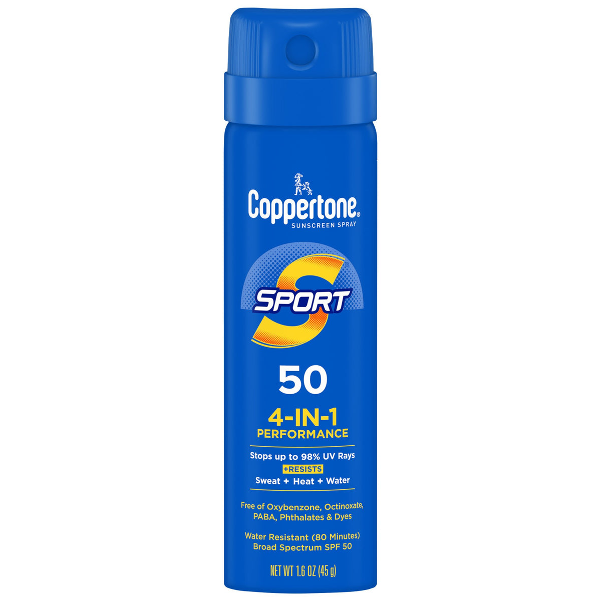 Coppertone Sport Water Resistant Spray Sunscreen - SPF 50, 1.6 oz