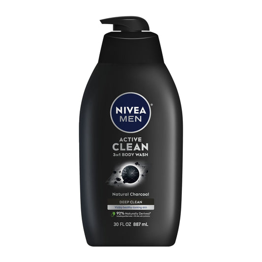 Nivea Men Body Wash 3-In-1 Natural Charcoal 16.9oz