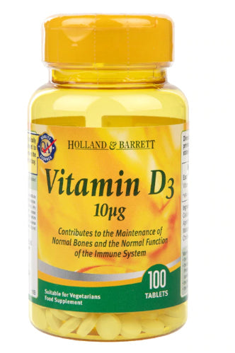 VITAMIN D3 10 MCG TAB 100 (10X10) UD