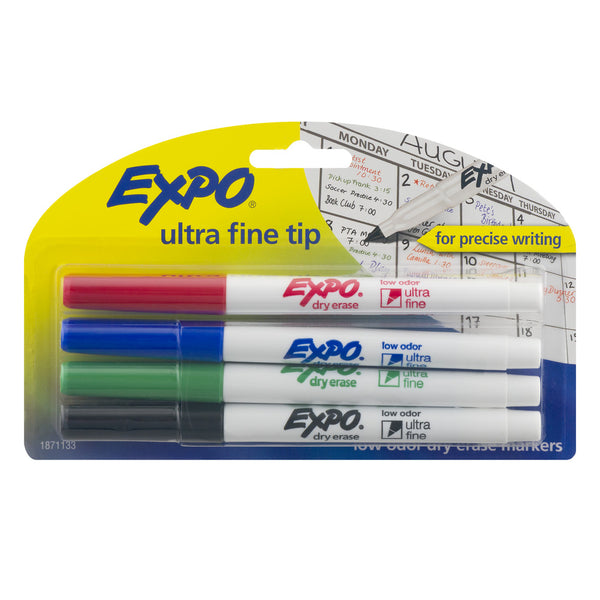 Expo Fine Tip Dry Erase Markers 4 Ct