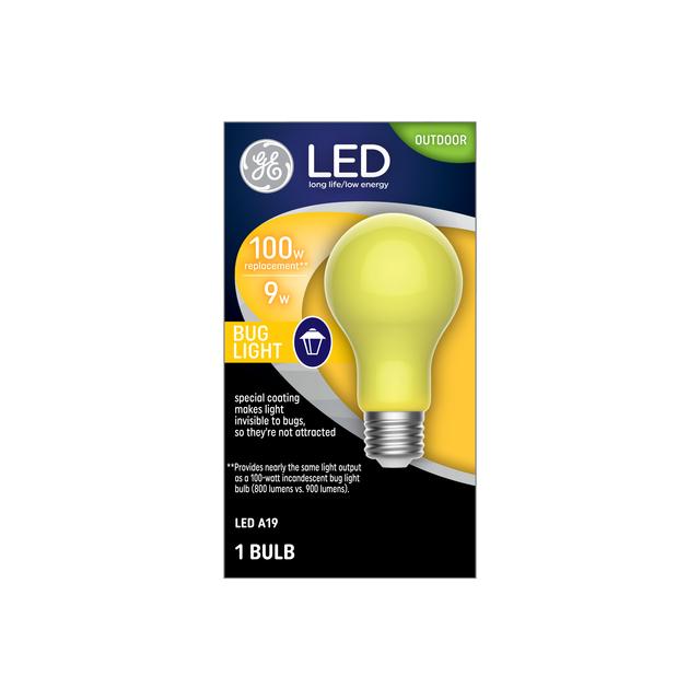 GE Lighting 97495 60 Watt Yellow Bug Light Bulbs, 2 Pack