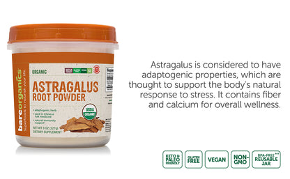 BARE ORGANICS ASTRAGALUS,OG2,ROOT PWDR