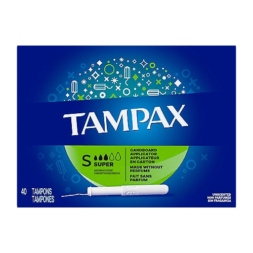Tampax Tampons Super 20 Count Unscented