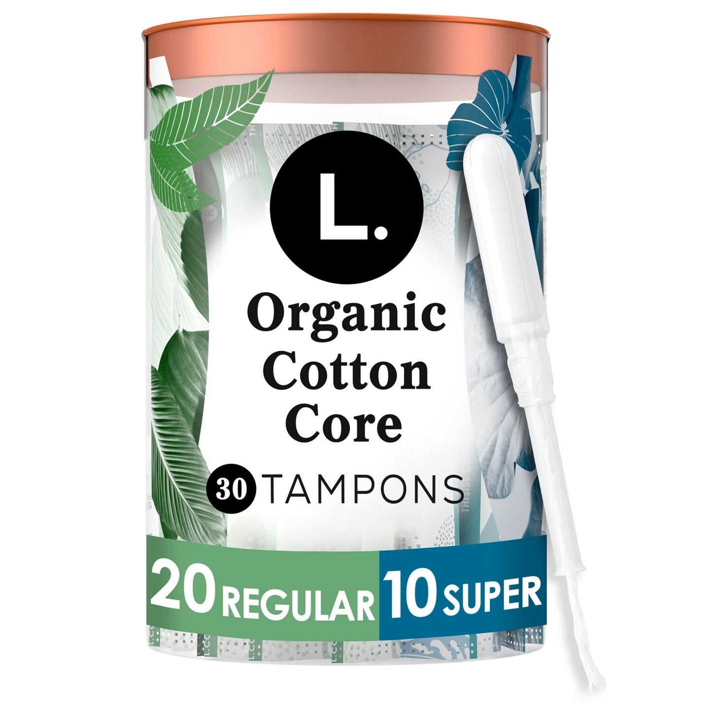 L. Tampons Organic Cotton Core Regular 30 Count