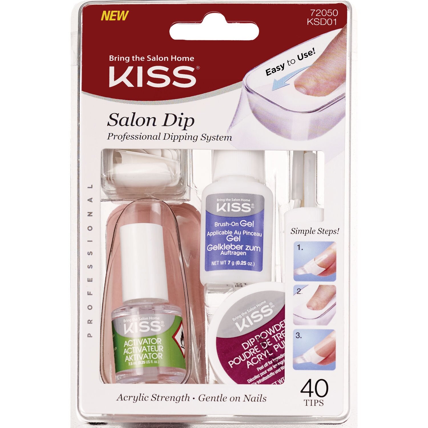 Kiss Salon Dip Glitter Kit .