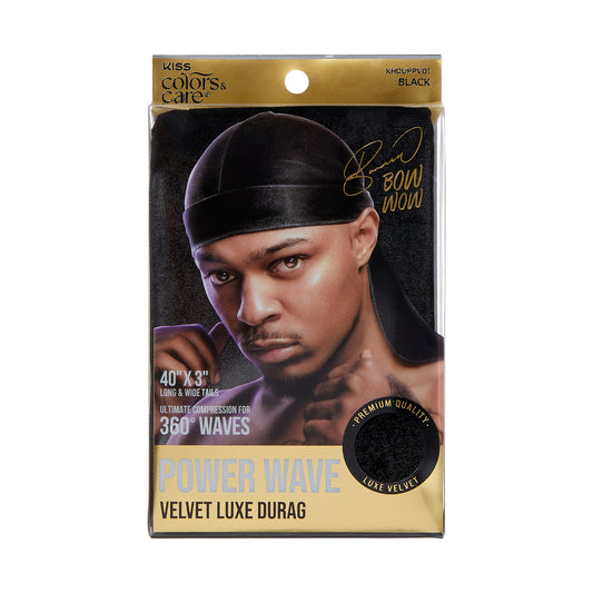 KISS Colors & Care Power Wave Silky Durag, One size - Black Satin