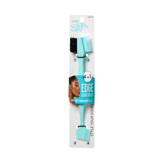KISS Colors & Care Boar Bristle 4-in-1 Edge Brush