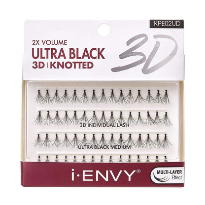 Kiss I Envy 3D Knotted Lashes Ultra Black Medium Length