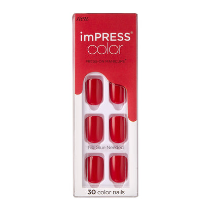 KISS ImPRESS Color Press-on Manicure - Red Velvet