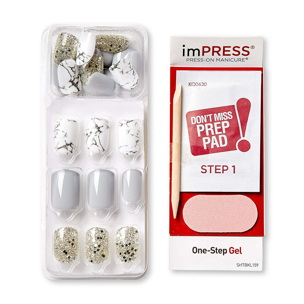 Kiss Impress Press-On-Manicure Kit 30 Count Knock Out Short