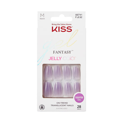 KISS Gel Fantasy Jelly Color Sculpted Ready-To-Wear  Nails - Quince Jelly