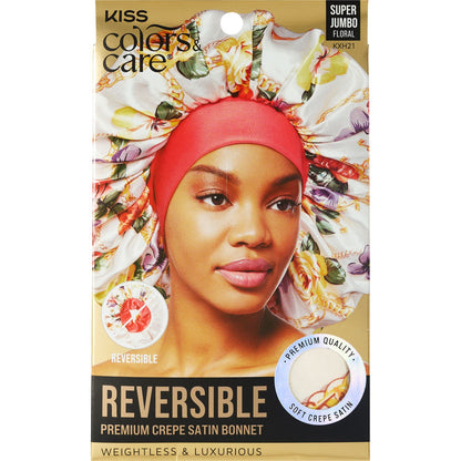 KISS Colors & Care Reversible Bonnet, Super Jumbo - Floral