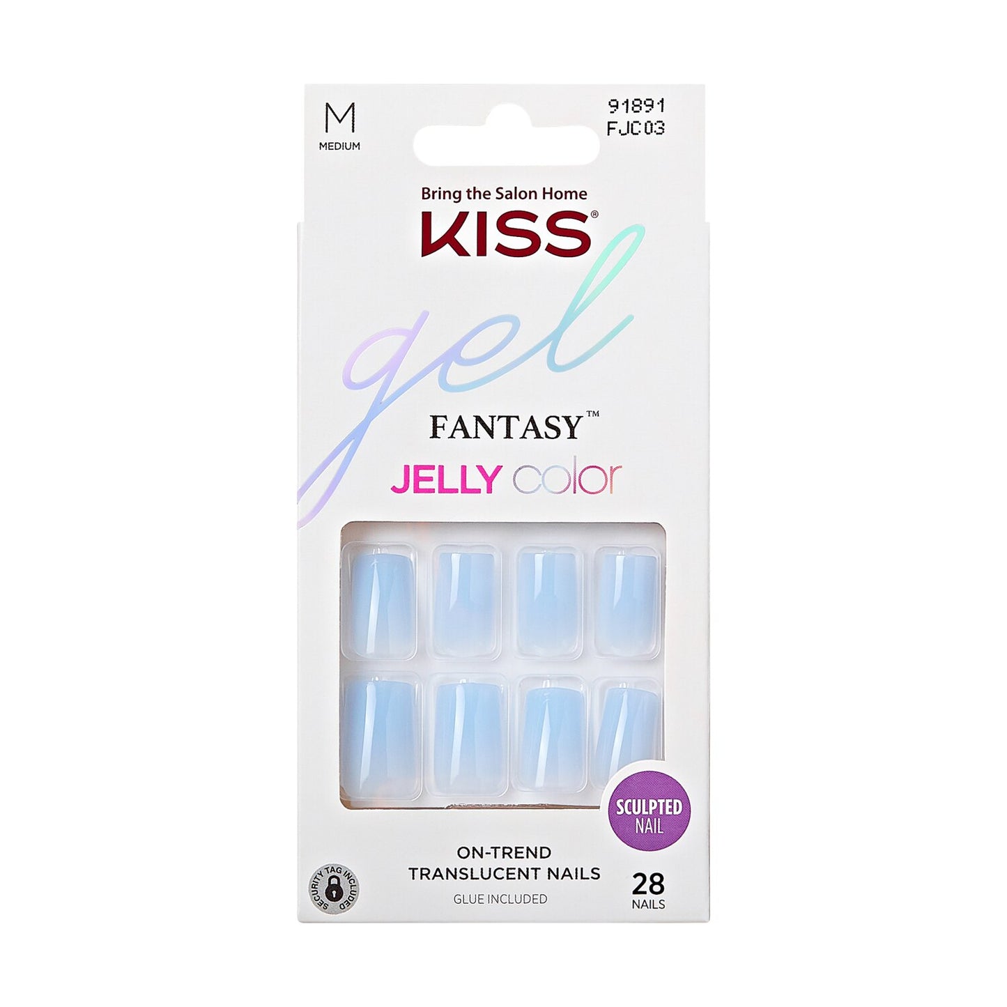 KISS Gel Fantasy Jelly Color Sculpted Ready-To-Wear  Nails - Quince Jelly
