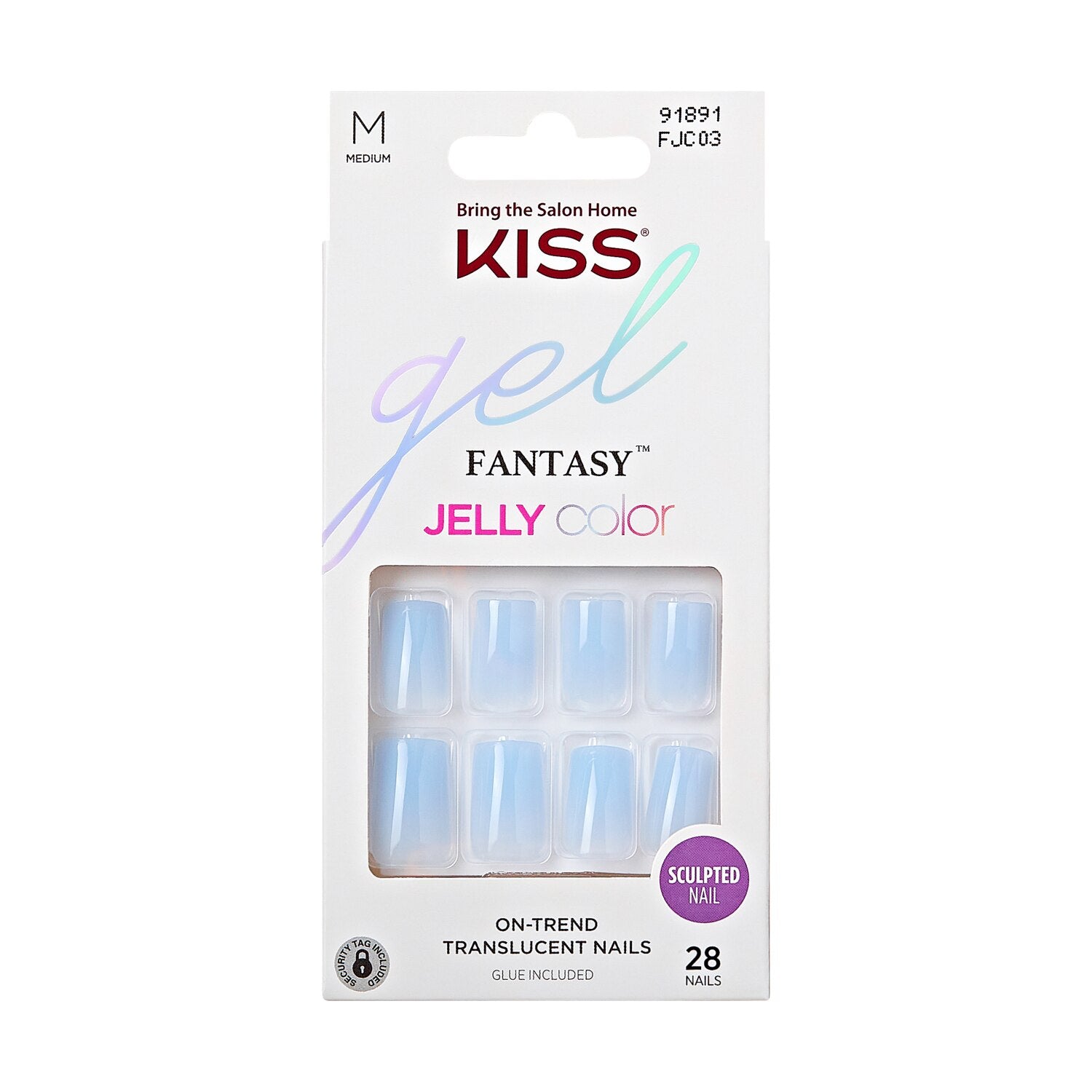 KISS Gel Fantasy Jelly Color Sculpted Ready-To-Wear  Nails - Quince Jelly