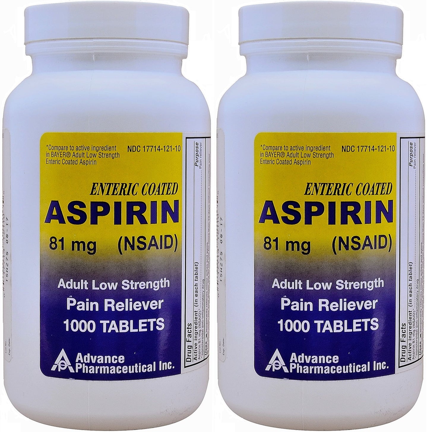 ASPIRIN CW 81MG 1000 LWDS ORN
