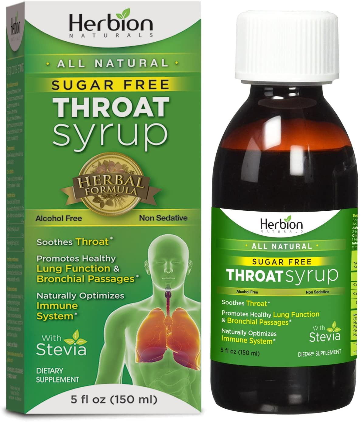 HERBION NATURALS THROAT SYRUP,SUGAR FREE