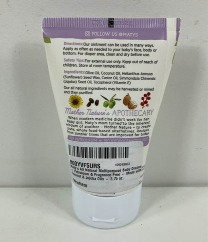 MATY'S ALL NATURAL BABY OINTMENT 10OZ