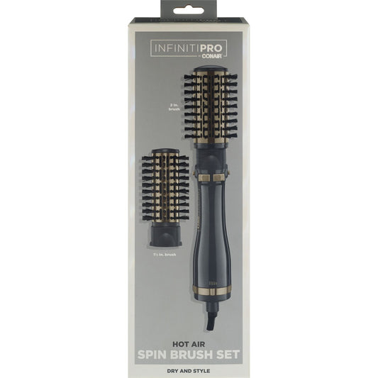 CONAIR Infinitipro Double Ceramic Ionic Hot Air Brush with Attachments