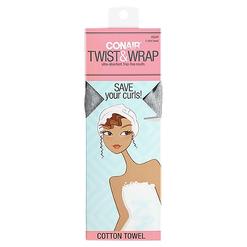 CONAIR Cotton Twist & Wrap Hair Towel