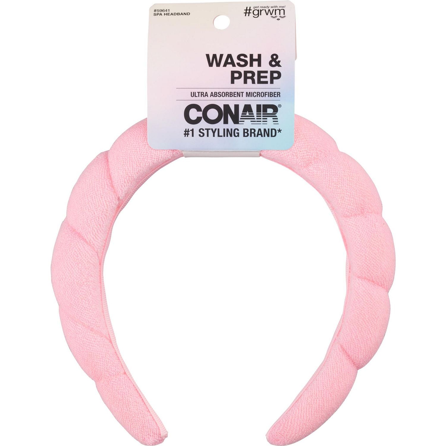 CONAIR Wash & Prep Spa Headwrap - Black & White