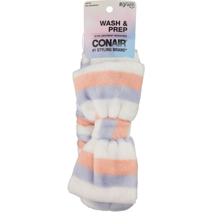 CONAIR Wash & Prep Striped Spa Headwrap
