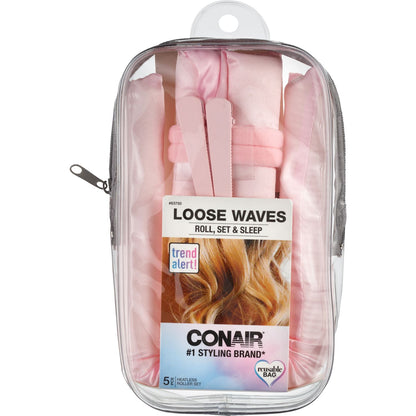 CONAIR Styling Essentials Heatless Spiral Rollers - Coral & Teal, 18 count