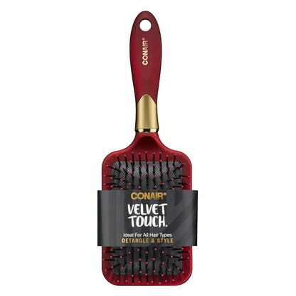 CONAIR Velvet Touch Soft Handle Paddle Brush - Assorted