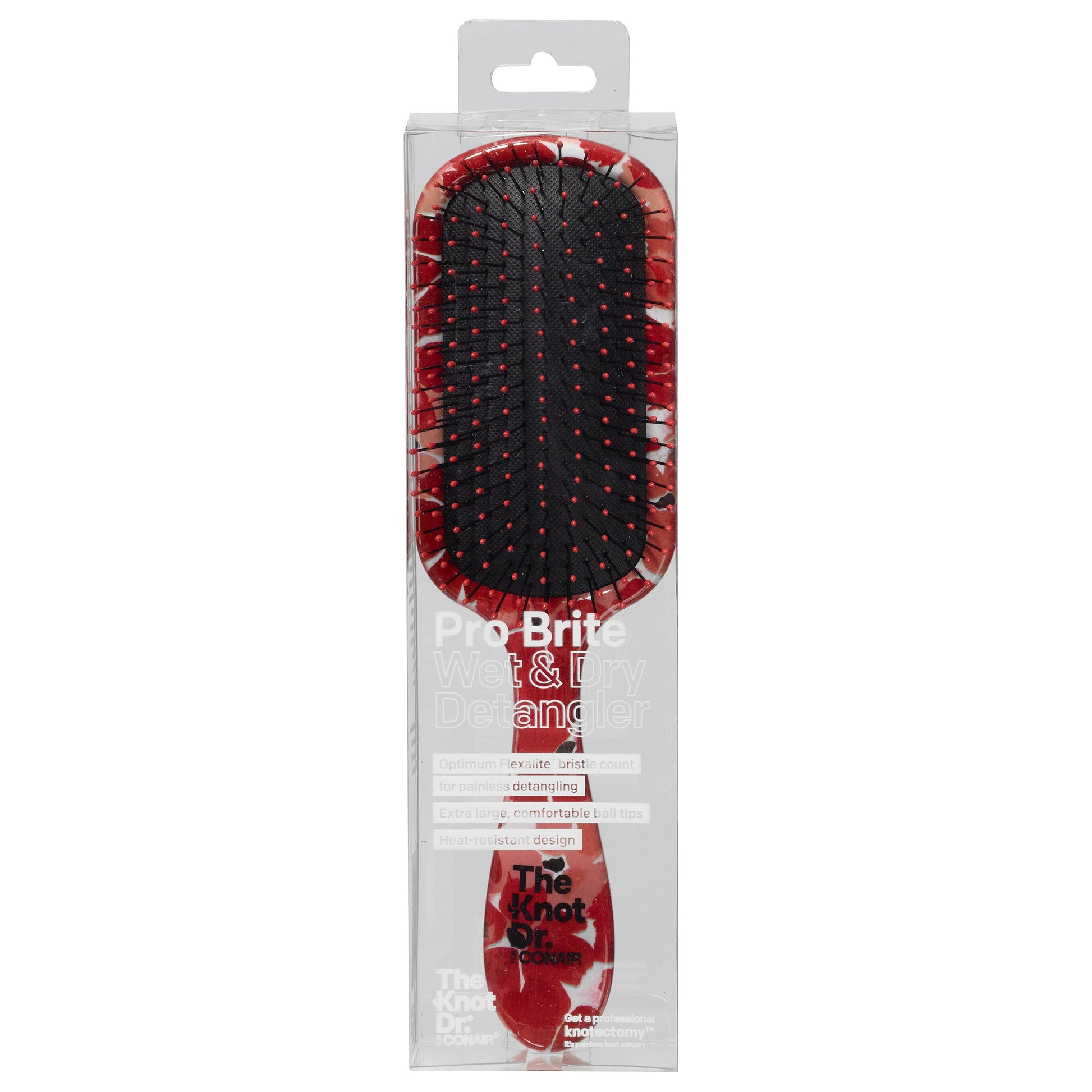 CONAIR The Knot Dr. Pro Brite Wet & Dry Detangler Hair Brush - Assorted Prints