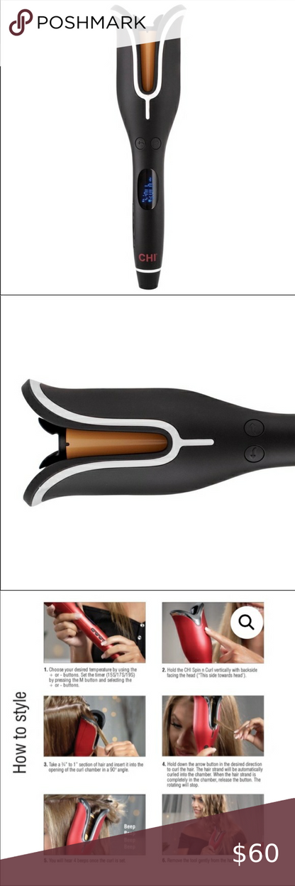 CHI Matte Black Ceramic Spin N Curl, 1 inch