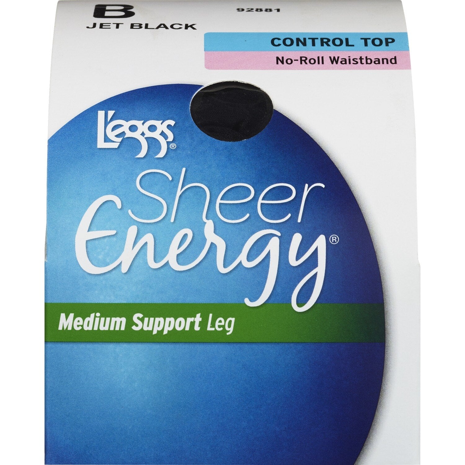 L'eggs Sheer Energy Medium Support Control Top Sheer Toe - Suntan, Size B