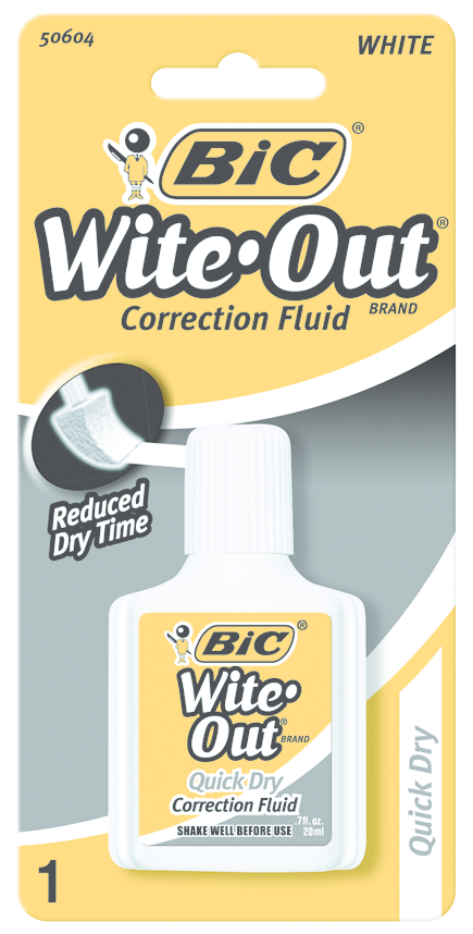BIC WHITE OUT 6 QUICK DRY