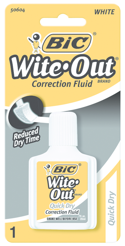 BIC WHITE OUT 6 QUICK DRY