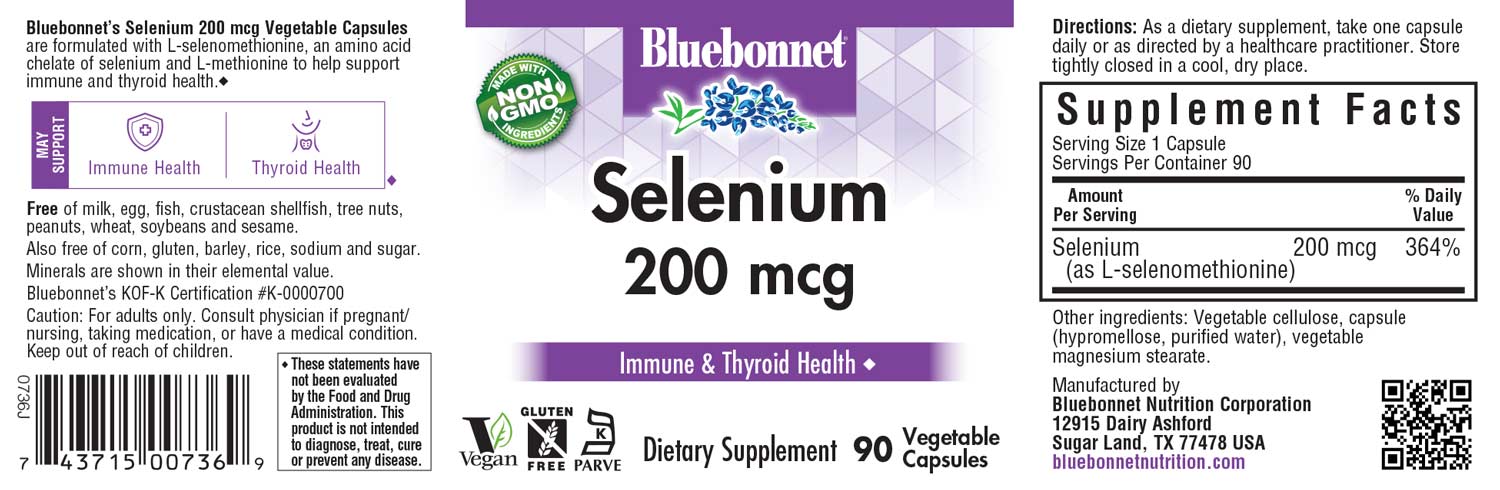SELENIUM TB 200MCG 100 GF SF