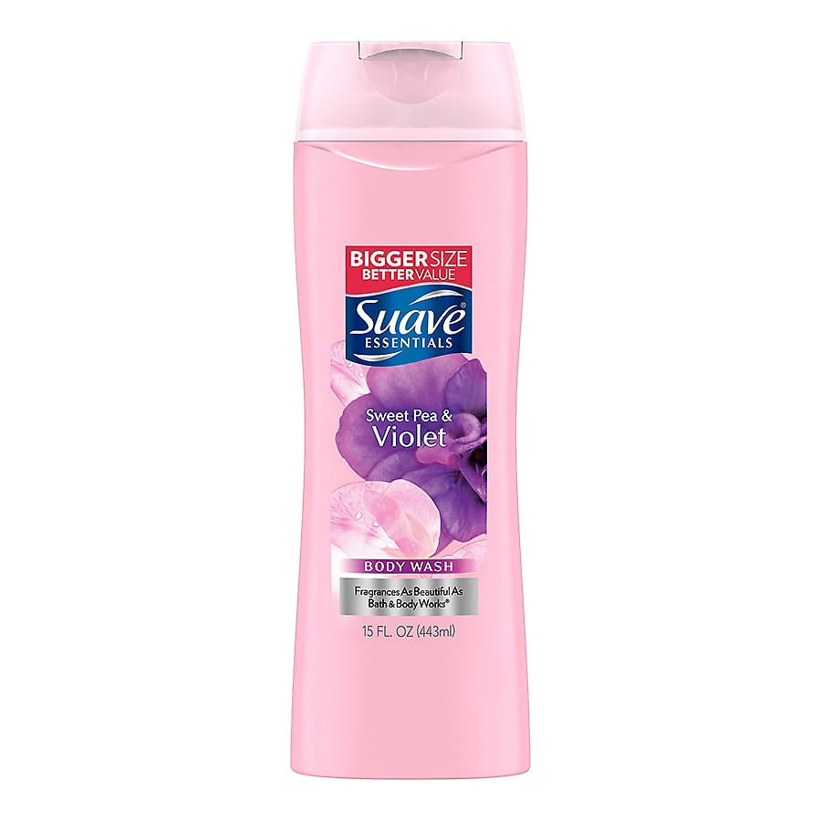 SUAVE BODY WASH SWEET PEA VIOLET 12OZ
