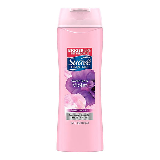 SUAVE BODY WASH SWEET PEA VIOLET 12OZ