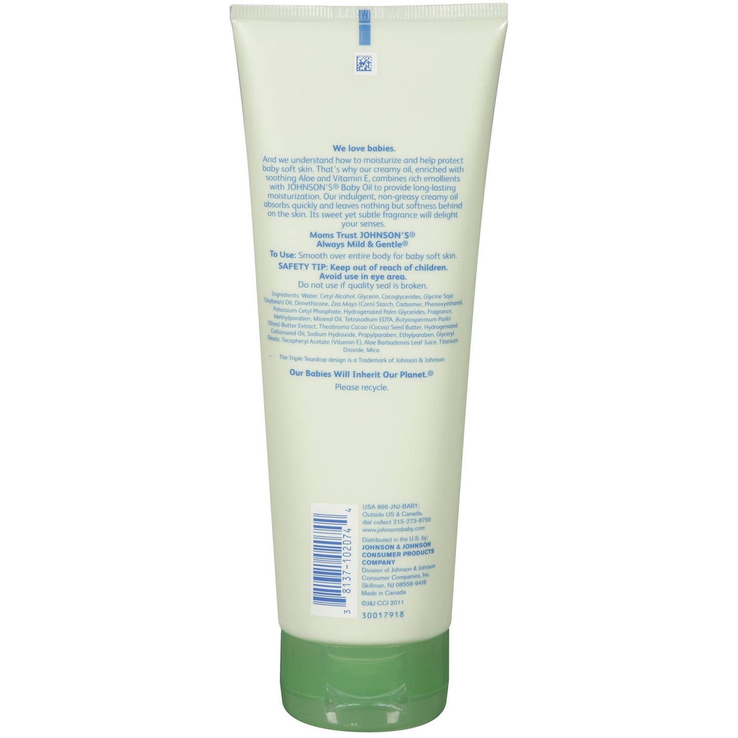 JOHNSONS BABY CRMY OL 8OZ ALOE/E