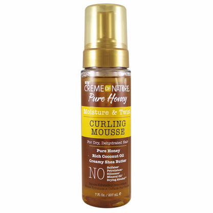 Creme Of Nature Pure Honey Curling Mousse 7oz Pump