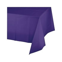 SENSATIONS Plastic Lined Tablecover - White, 54" x 108"