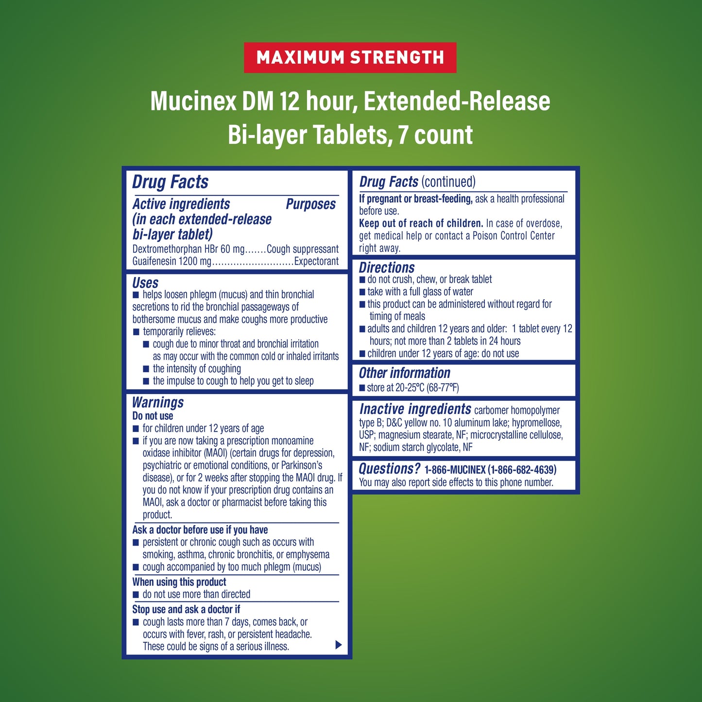 MUCINEX DM 600-30MG ER TAB 30 UD AHP
