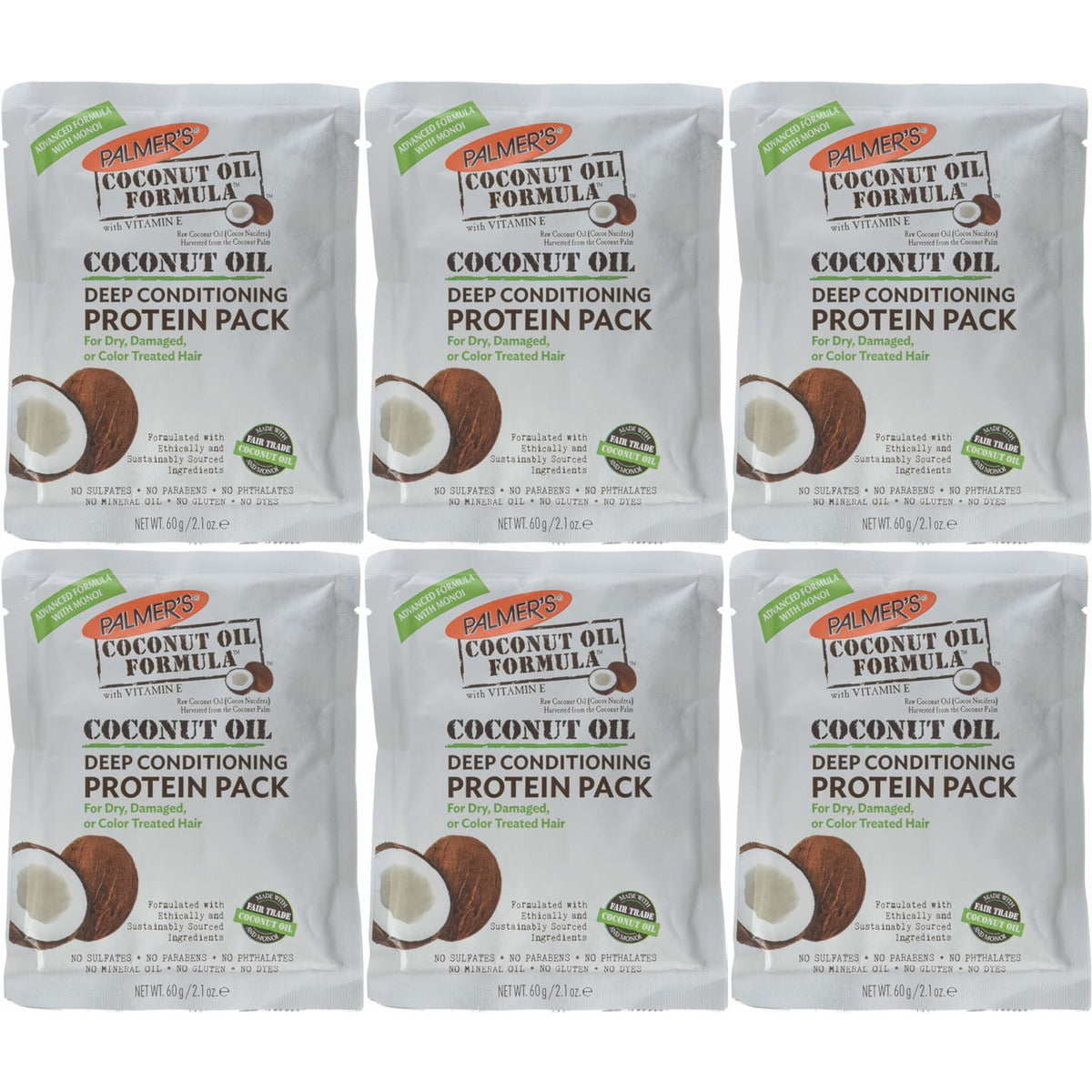 Palmer's Coconut Oil Formula Coconut Oil Deep Conditioning Protein Pack 2.1oz