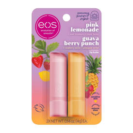 EOS Lip Balm Caddy Pack -  Pink Lemonade & Guava Berry Punch, 2 count