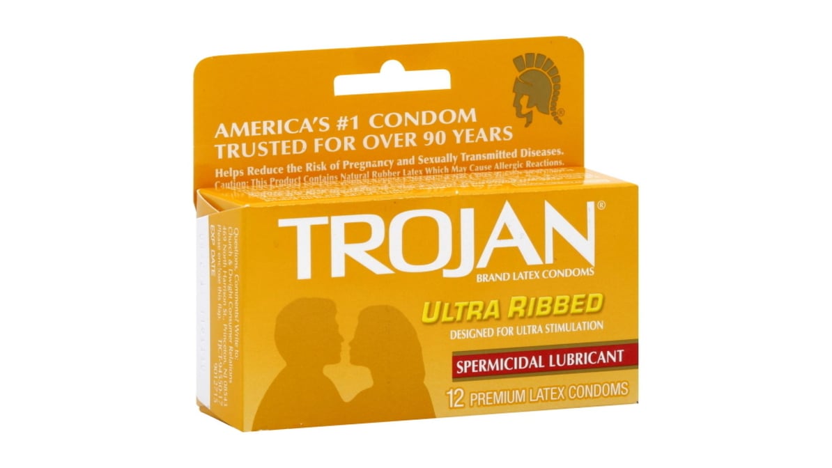 TROJAN ULTRA RIBBED CONDOM 3CT
